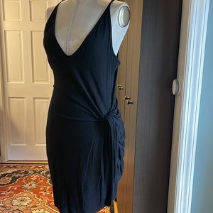 ASOS CURVE strappy bodycon side knot in black